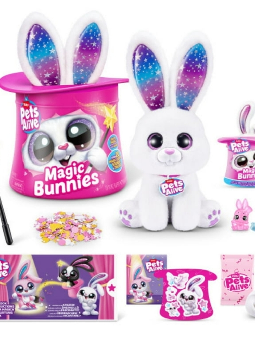 Magic Bunnies Plush in Pink Pets Alive Interactive Light Up Toy